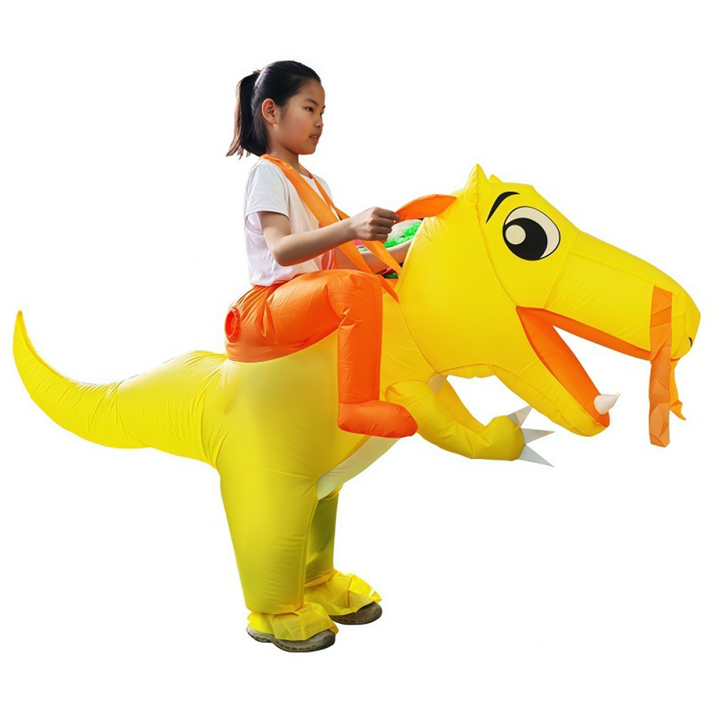 Inflatable Dinosaur Costume Adult - Fantasia Inflável de Dinossauro Amarelo para