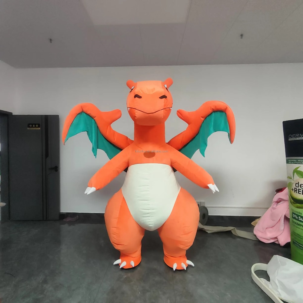 Inflatable Dinosaur Costume Adult - Mascote Inflável de Dinossauro para Halloween