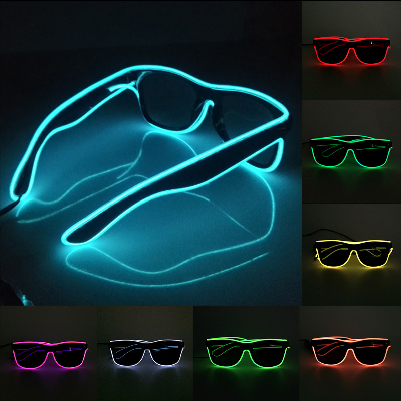 Novos óculos led luzes rave fe - Glow In The Dark Party Glasses avaliação e preço