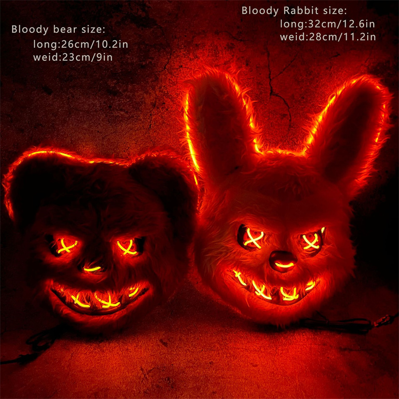 Máscara de coelho masquerade l - Led Purge Mask Halloween avaliação e preço